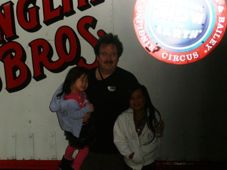 Kasen, Karis and Daddy after the circus